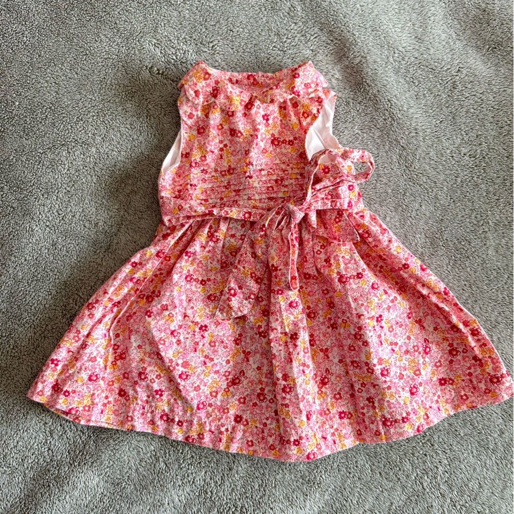 Laura Ashley Pink & Yellow Floral Print Baby Dress 6 Months